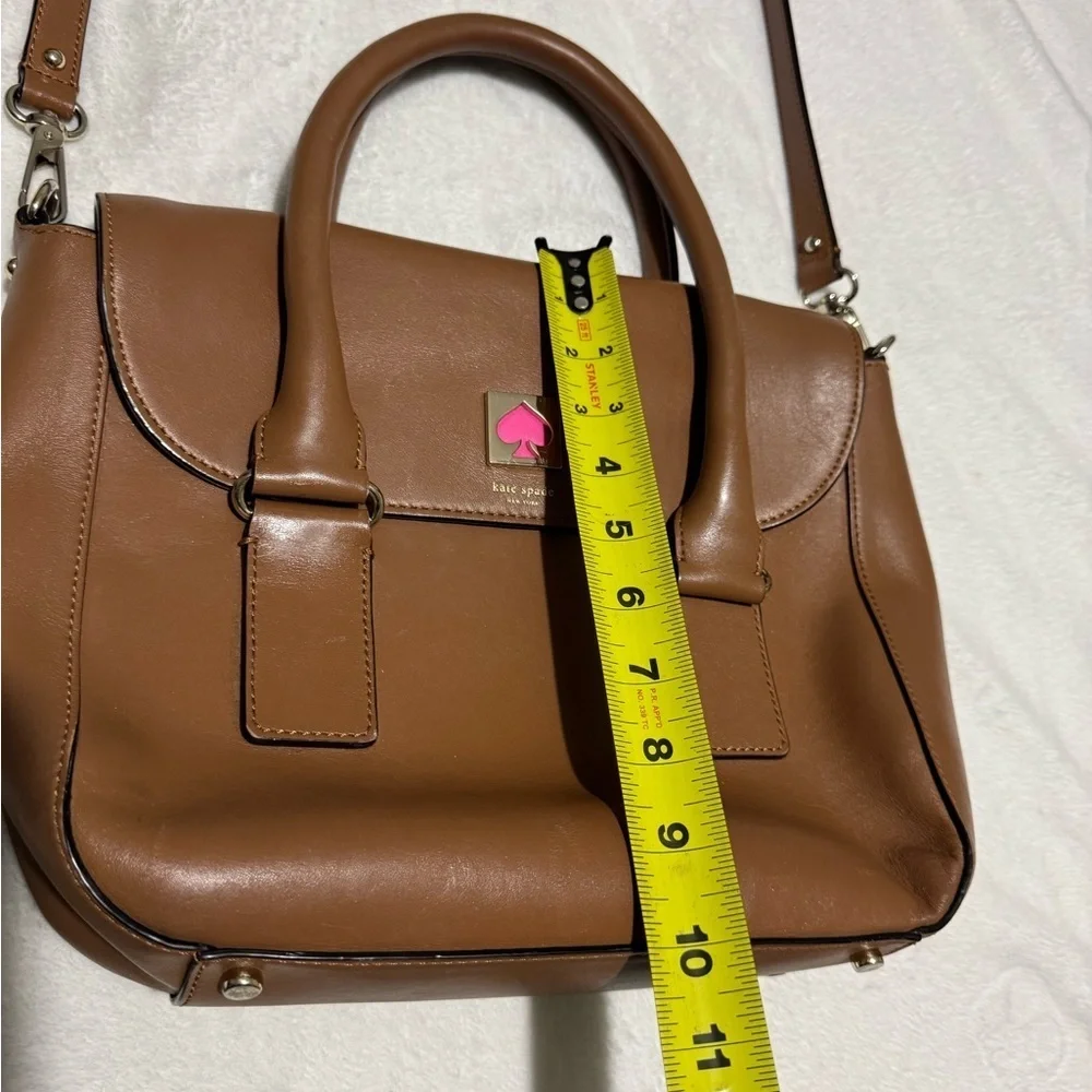 Kate Spade Tan Satchel with Pink Strap